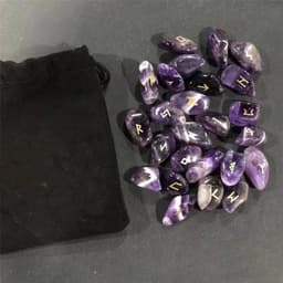 image-Natural Obsidian Crystal Rune Stone Irregular Divination Fortune-telling Healing Meditation Gift