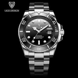 image-2024 LIGE Watch Men Automatic Mechanical Tourbillon Clock Fashion Military Watches Men Stainless Steel 100ATM Waterproof Watches