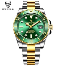 image-2024 LIGE Watch Men Automatic Mechanical Tourbillon Clock Fashion Military Watches Men Stainless Steel 100ATM Waterproof Watches