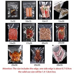 image-100pcs Food Vacuum Sealer Bags for Sous Vide Food Saver Kitchen Storage Bag BPA-Free Vacuum Packaging Bags Kitchen Tool
