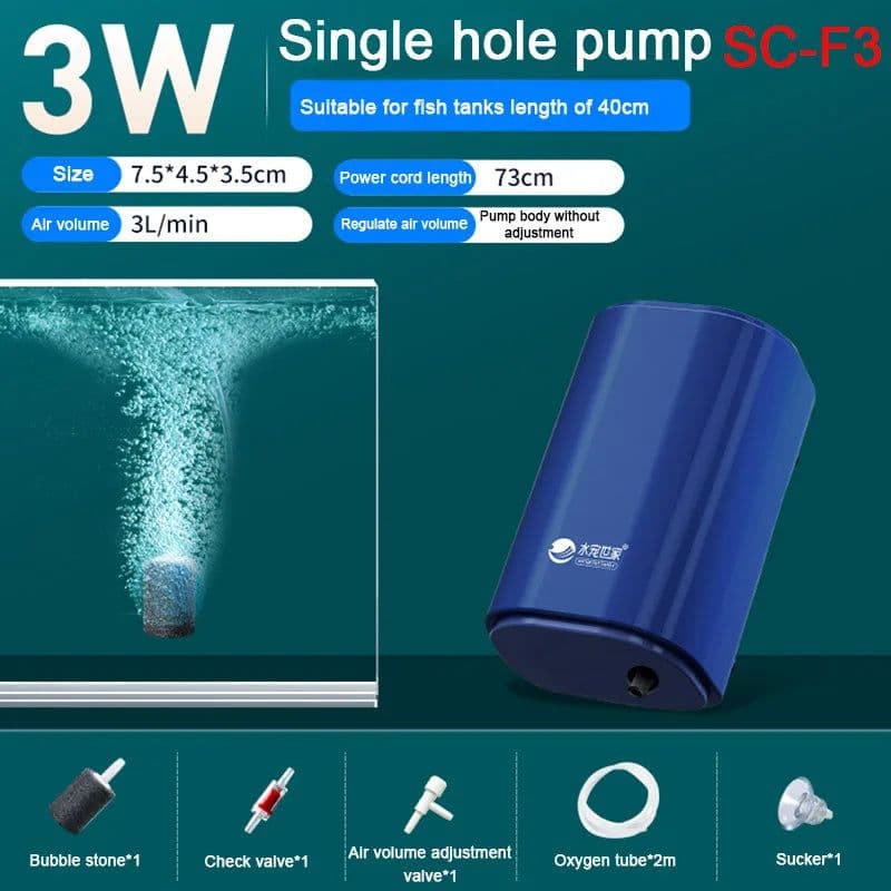 image-Silent Aquarium Oxygen Air Pump with Check Valve Fish Tank Four Outlet Large Oxygenator Aquarium Air Compressor Aerator 220v 14w