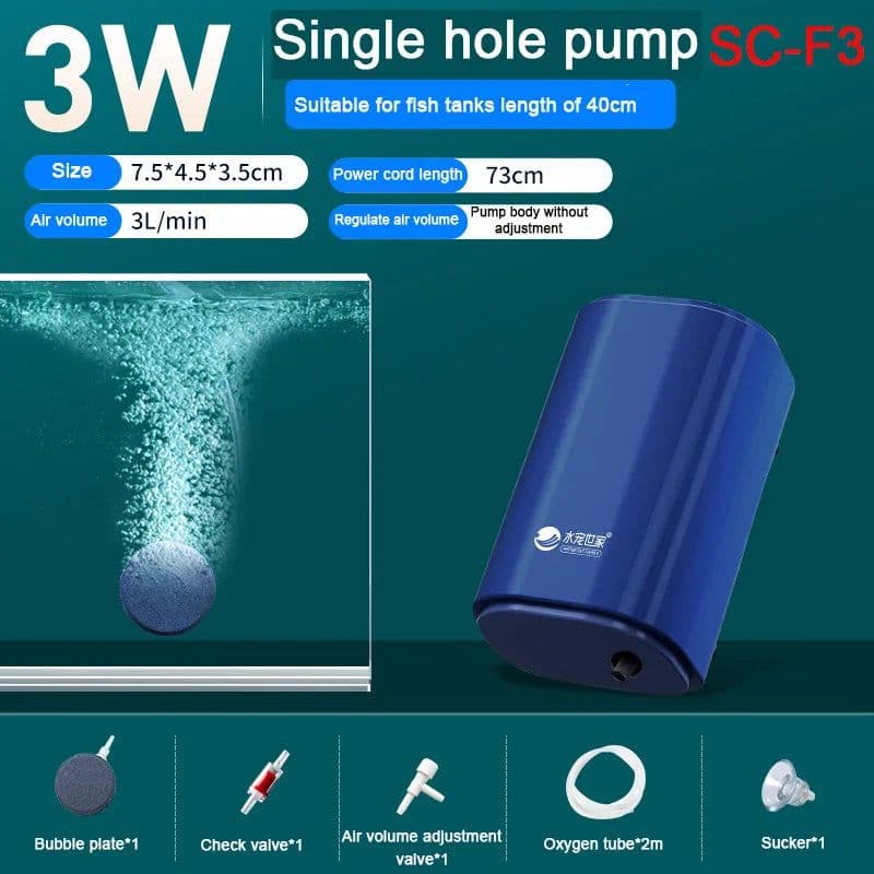 image-Silent Aquarium Oxygen Air Pump with Check Valve Fish Tank Four Outlet Large Oxygenator Aquarium Air Compressor Aerator 220v 14w