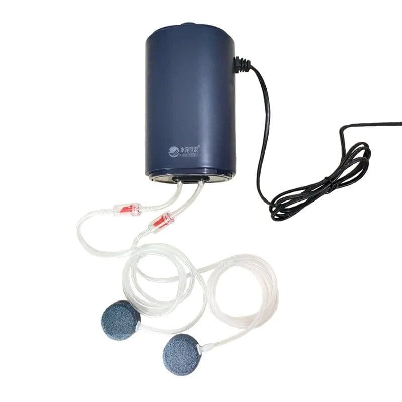 image-Silent Aquarium Oxygen Air Pump with Check Valve Fish Tank Four Outlet Large Oxygenator Aquarium Air Compressor Aerator 220v 14w