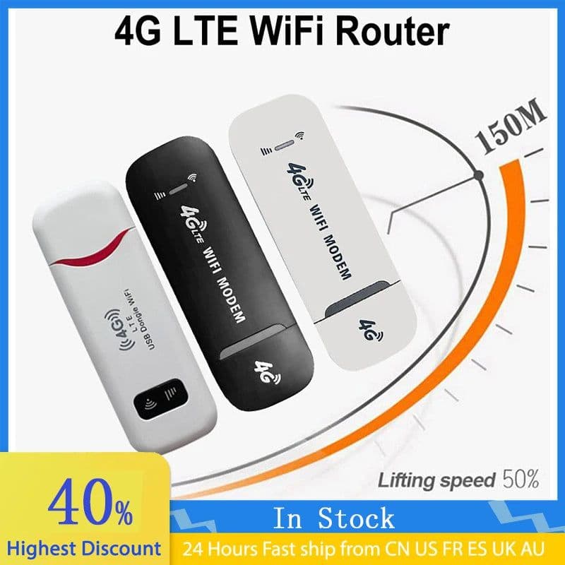 image-4G LTE Wireless USB Dongle Mobile Broadband 150Mbps Modem Stick Sim Card Wireless Router USB 150Mbps Modem Stick for Home Office