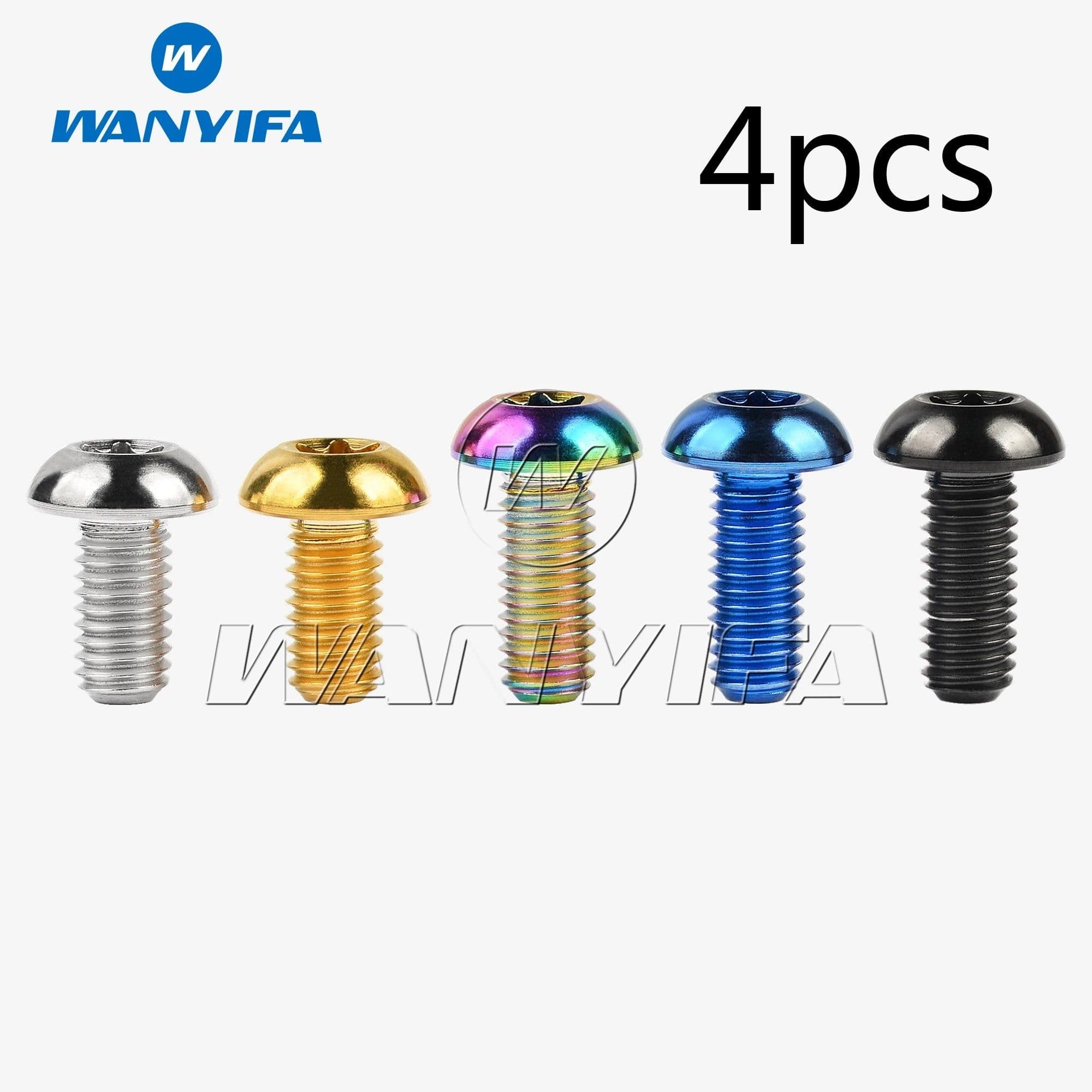 image-Wanyifa Titanium Ti Bolt M5x10 12mm Holder Torx Head Bicycle Water Bottle Cage Screws Cycling Bike 4pcs