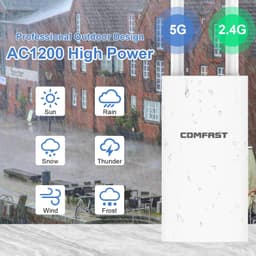 image-Comfast AC1200 Outdoor Access Point High Power 2.4G 5GHz Gigabit Router/AP/ Repeater Long Range WiFi Antenna For Street Garden