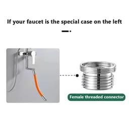 image-Faucet Extension Extender Bathroom 360° Rotation Adjust Bending Faucet Splash Proof Universal Extension Tube For Wash Basin