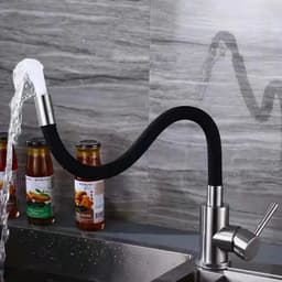 image-Faucet Extension Extender Bathroom 360° Rotation Adjust Bending Faucet Splash Proof Universal Extension Tube For Wash Basin