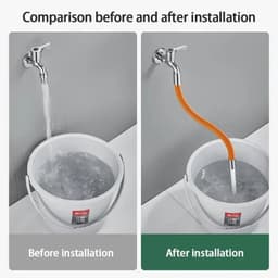 image-Faucet Extension Extender Bathroom 360° Rotation Adjust Bending Faucet Splash Proof Universal Extension Tube For Wash Basin