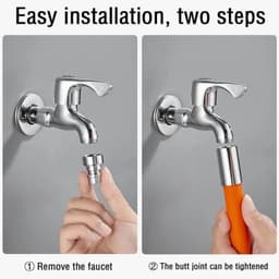 image-Faucet Extension Extender Bathroom 360° Rotation Adjust Bending Faucet Splash Proof Universal Extension Tube For Wash Basin