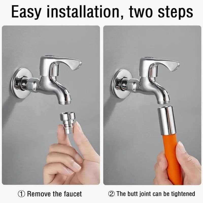 image-Faucet Extension Extender Bathroom 360° Rotation Adjust Bending Faucet Splash Proof Universal Extension Tube For Wash Basin