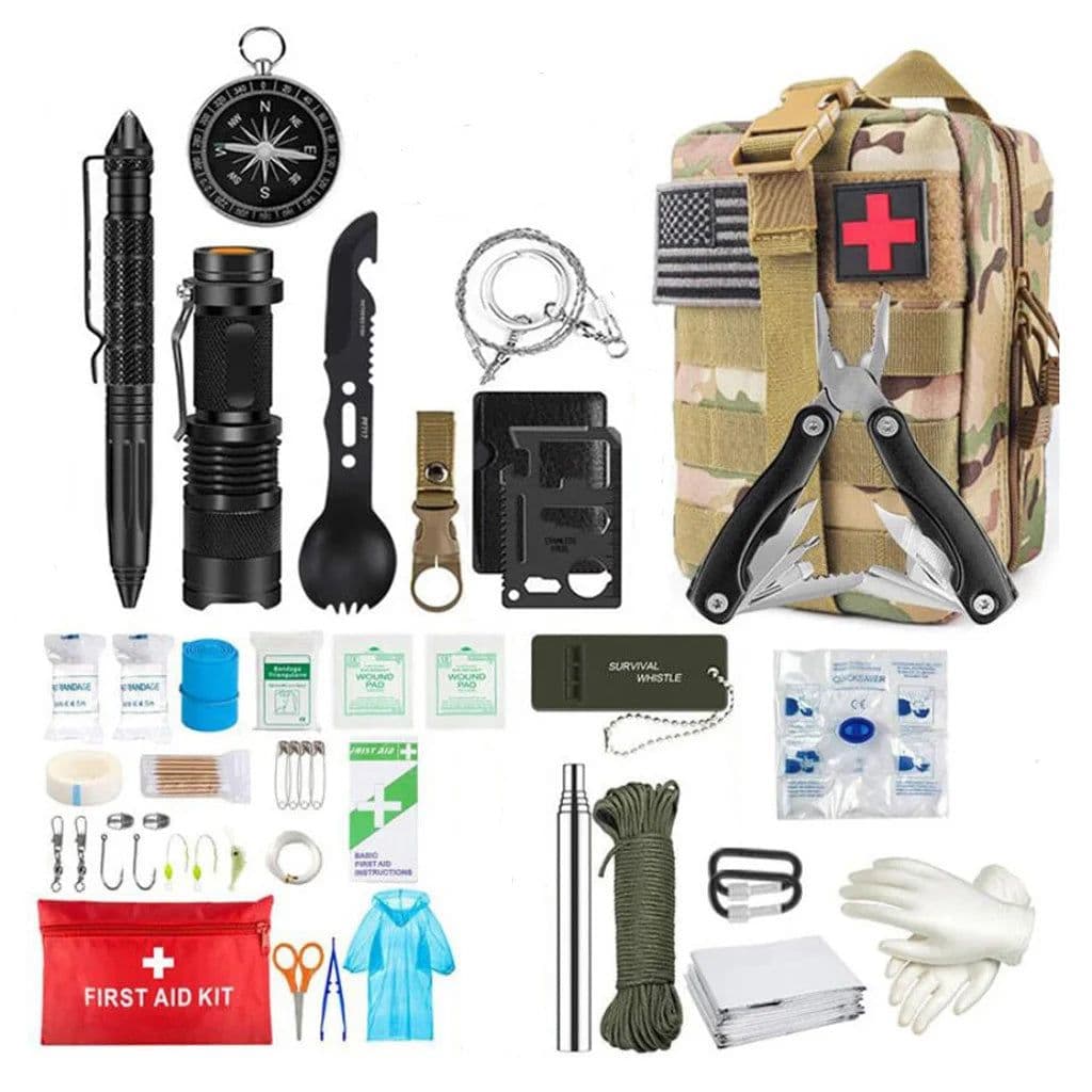 image-Emergency Survival First Aid Kit Military Tactical Admin Pouch EMT Bug Out Bag Camping Gear Tactical Molle IFAK EMT for Trauma