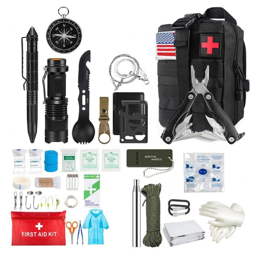 image-Emergency Survival First Aid Kit Military Tactical Admin Pouch EMT Bug Out Bag Camping Gear Tactical Molle IFAK EMT for Trauma