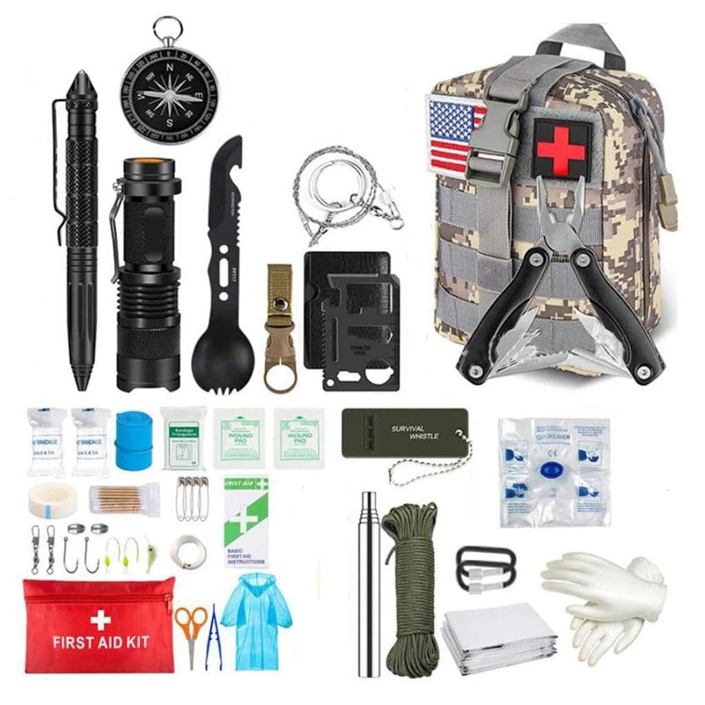image-Emergency Survival First Aid Kit Military Tactical Admin Pouch EMT Bug Out Bag Camping Gear Tactical Molle IFAK EMT for Trauma