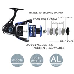 image-KastKing Centron & Summer One Way Clutch System Low Profile Spinning Reel 9+1 Ball Bearings Max Drag 8KG Carp Fishing Reel
