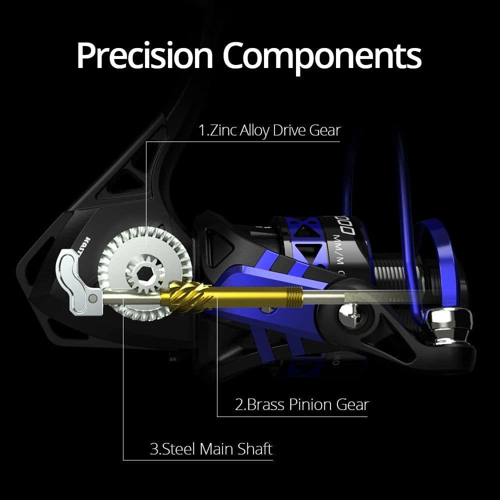 image-KastKing Centron & Summer One Way Clutch System Low Profile Spinning Reel 9+1 Ball Bearings Max Drag 8KG Carp Fishing Reel