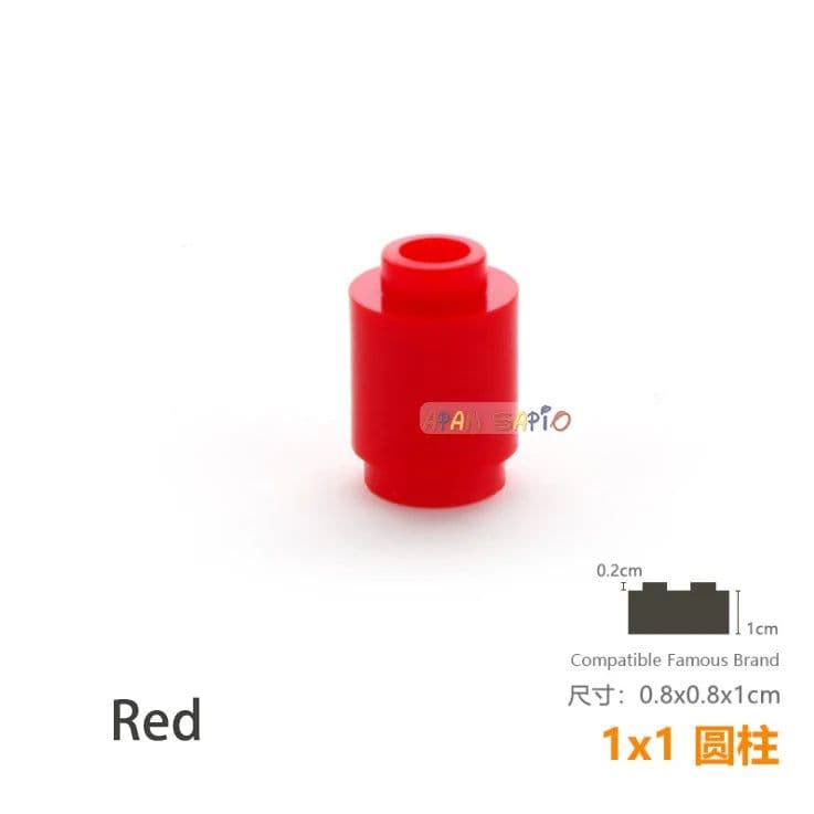 image-50pcs/lot DIY Blocks Building Bricks Cylindrical Educational Assemblage Construction Toys for Children Size Compatible Brand