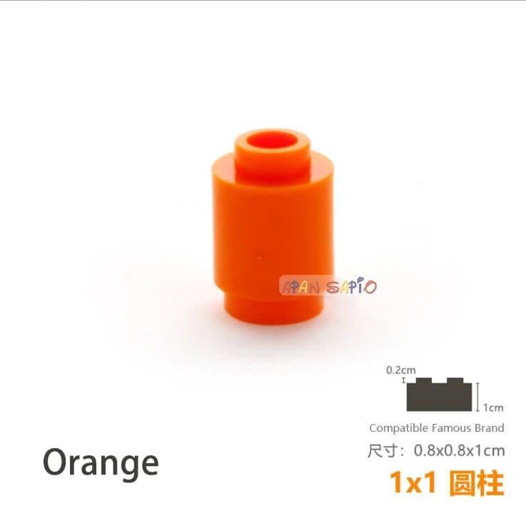 image-50pcs/lot DIY Blocks Building Bricks Cylindrical Educational Assemblage Construction Toys for Children Size Compatible Brand