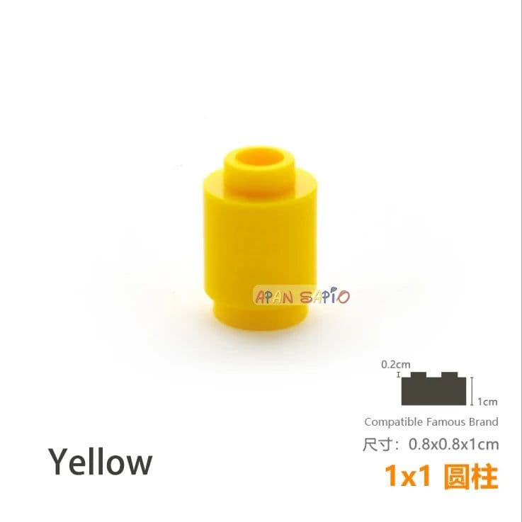 image-50pcs/lot DIY Blocks Building Bricks Cylindrical Educational Assemblage Construction Toys for Children Size Compatible Brand