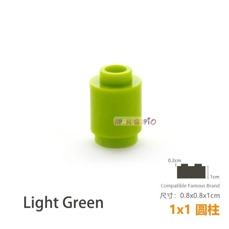 image-50pcs/lot DIY Blocks Building Bricks Cylindrical Educational Assemblage Construction Toys for Children Size Compatible Brand