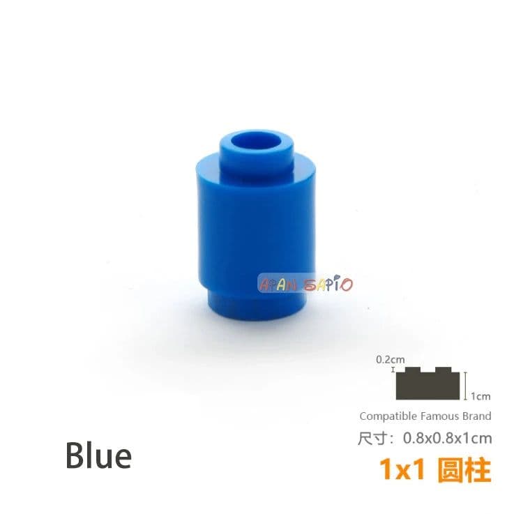 image-50pcs/lot DIY Blocks Building Bricks Cylindrical Educational Assemblage Construction Toys for Children Size Compatible Brand