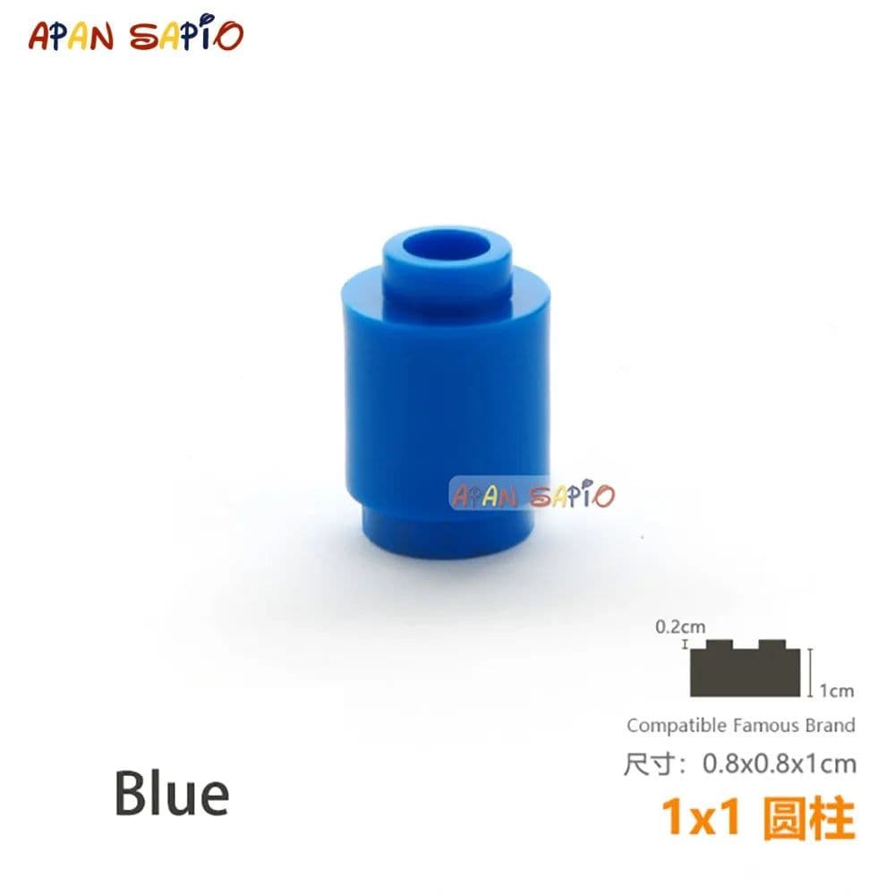 image-50pcs/lot DIY Blocks Building Bricks Cylindrical Educational Assemblage Construction Toys for Children Size Compatible Brand