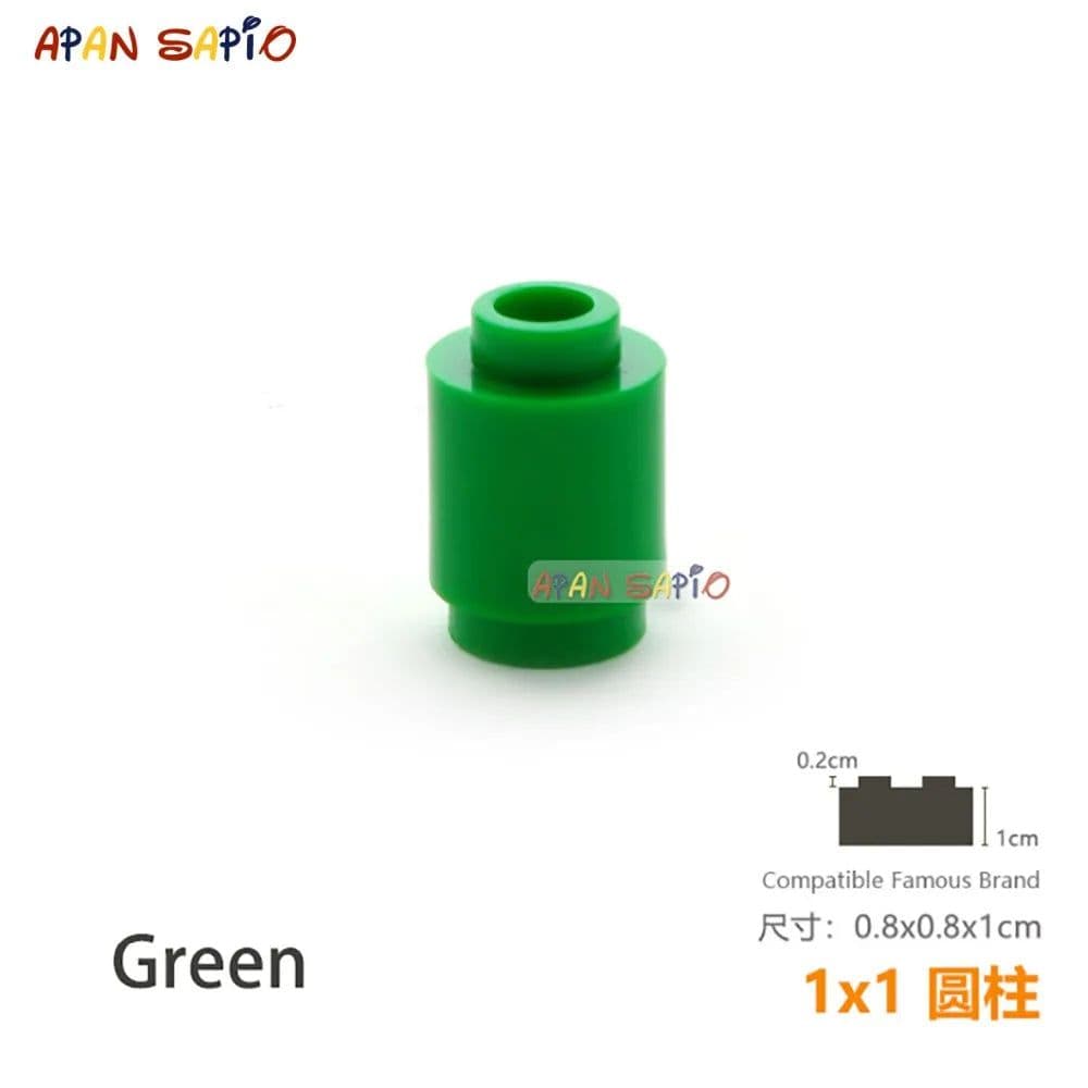 image-50pcs/lot DIY Blocks Building Bricks Cylindrical Educational Assemblage Construction Toys for Children Size Compatible Brand