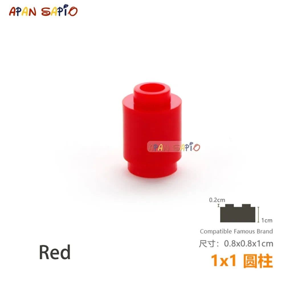 image-50pcs/lot DIY Blocks Building Bricks Cylindrical Educational Assemblage Construction Toys for Children Size Compatible Brand
