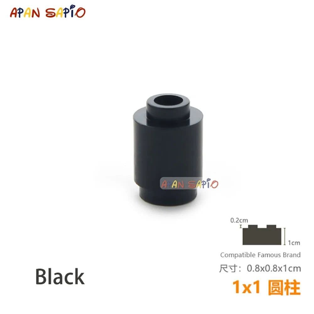 image-50pcs/lot DIY Blocks Building Bricks Cylindrical Educational Assemblage Construction Toys for Children Size Compatible Brand