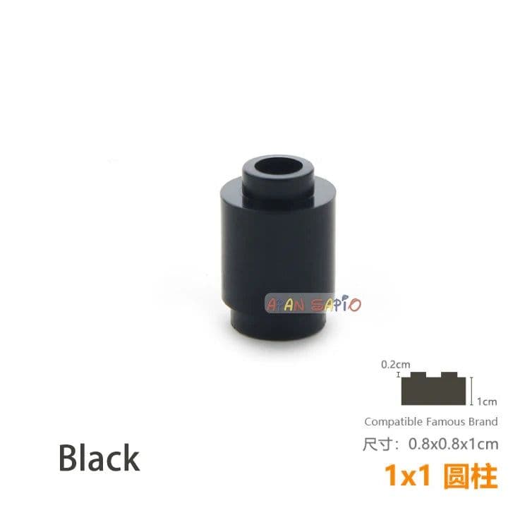 image-50pcs/lot DIY Blocks Building Bricks Cylindrical Educational Assemblage Construction Toys for Children Size Compatible Brand