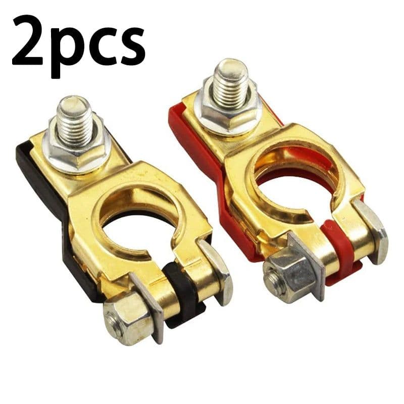 image-2pc Automotive Battery Terminal Wire Cable Clamp Quick Release Connector Car Caravan Boat Accessories 12V 24V Positive+Negative