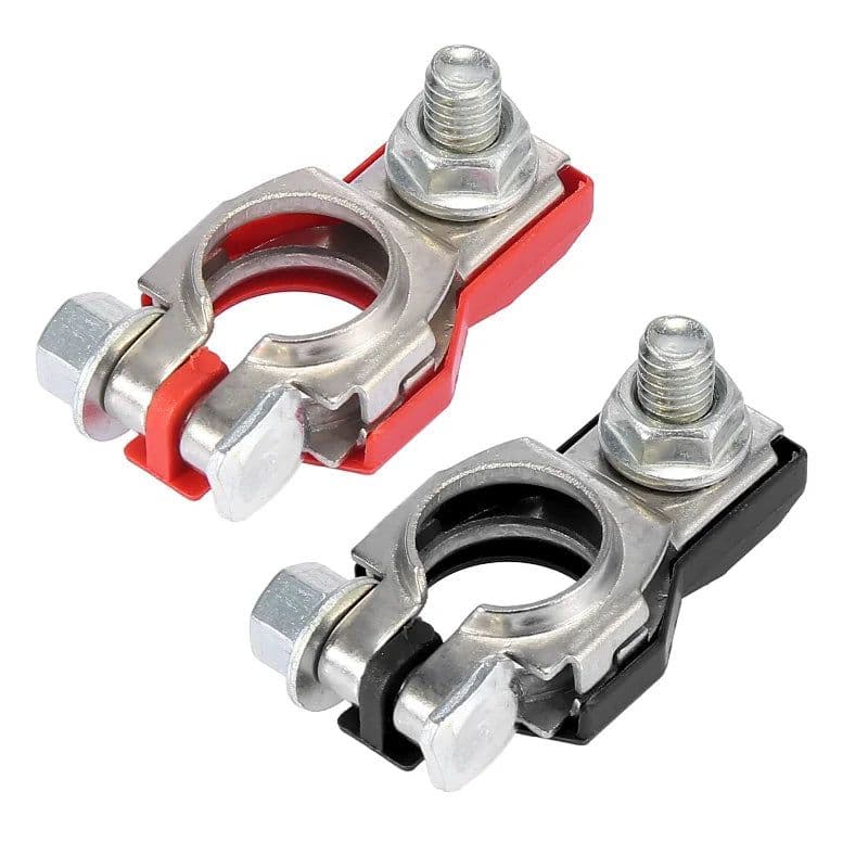 image-2pc Automotive Battery Terminal Wire Cable Clamp Quick Release Connector Car Caravan Boat Accessories 12V 24V Positive+Negative