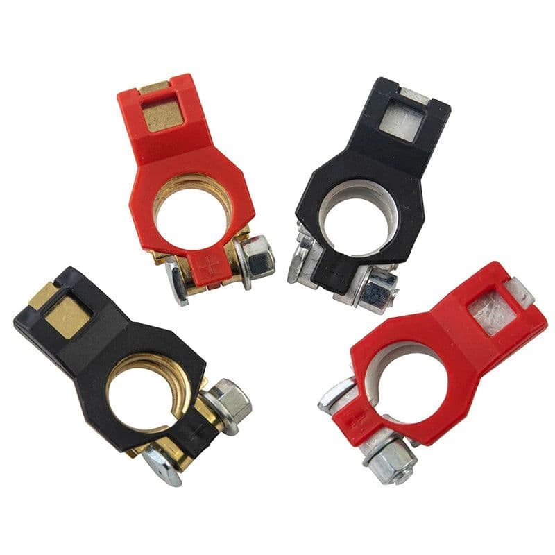 image-2pc Automotive Battery Terminal Wire Cable Clamp Quick Release Connector Car Caravan Boat Accessories 12V 24V Positive+Negative
