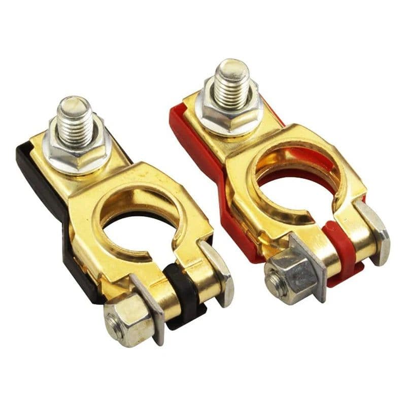 image-2pc Automotive Battery Terminal Wire Cable Clamp Quick Release Connector Car Caravan Boat Accessories 12V 24V Positive+Negative