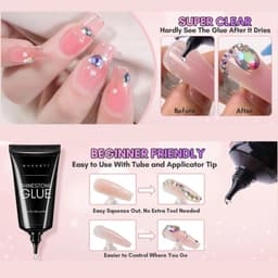 image-Makartt Nail Rhinestone Glue Gel for Nails, 30g Super Strong Adhesive Gel for Nail Gem, Jewels ,Glitter,Crystals Beads Diamonds