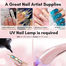 image-Makartt Nail Rhinestone Glue Gel for Nails, 30g Super Strong Adhesive Gel for Nail Gem, Jewels ,Glitter,Crystals Beads Diamonds
