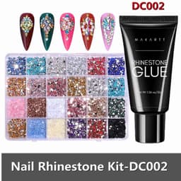 image-Makartt Nail Rhinestone Glue Gel for Nails, 30g Super Strong Adhesive Gel for Nail Gem, Jewels ,Glitter,Crystals Beads Diamonds