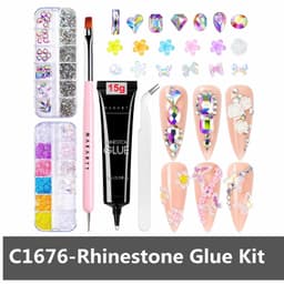 image-Makartt Nail Rhinestone Glue Gel for Nails, 30g Super Strong Adhesive Gel for Nail Gem, Jewels ,Glitter,Crystals Beads Diamonds