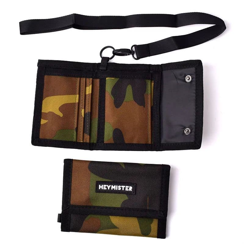 image-Men Women Tri-Fold Coin Purse Oxford Wallet For Shoulder Sling Wallets Fashion Slim Multifunctional Classic Portable Card Holder