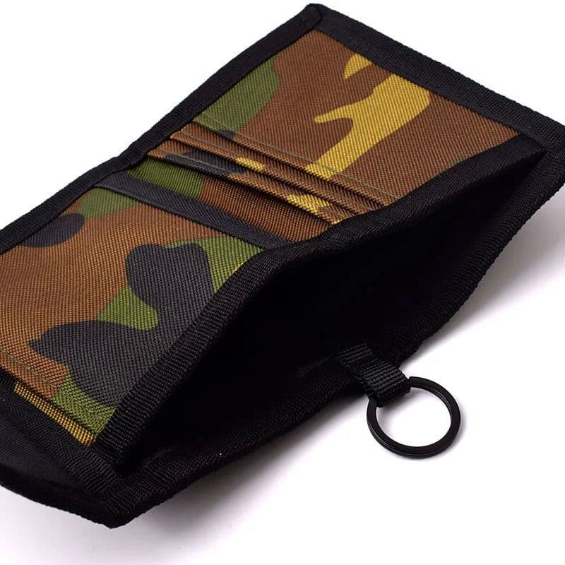 image-Men Women Tri-Fold Coin Purse Oxford Wallet For Shoulder Sling Wallets Fashion Slim Multifunctional Classic Portable Card Holder