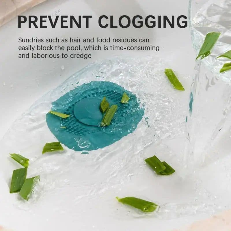 image-Silicone Kitchen Sink Plug Shower Filter Drain Cover Stopper Sink Strainer Drainer Floor Drain Hair Catcher Bathroom Accessorie