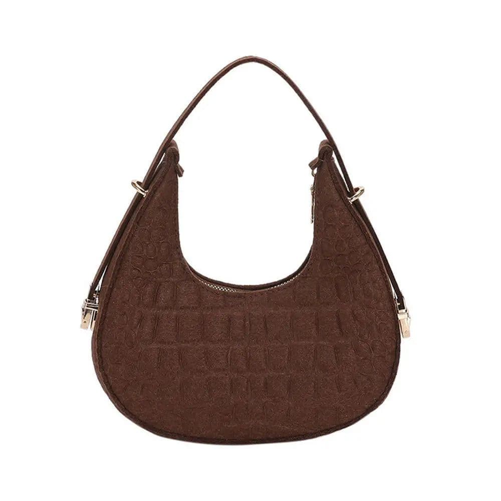 image-Fashionable Stone Pattern Shoulder Bag Women'S Small Handle Underarm Bag Clutch Luxury Women'S Handbag With Wallet