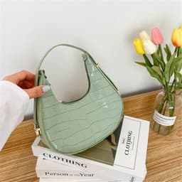 image-Fashionable Stone Pattern Shoulder Bag Women'S Small Handle Underarm Bag Clutch Luxury Women'S Handbag With Wallet