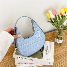 image-Fashionable Stone Pattern Shoulder Bag Women'S Small Handle Underarm Bag Clutch Luxury Women'S Handbag With Wallet