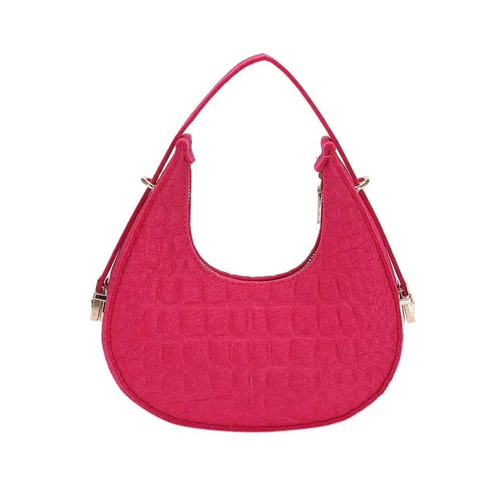 image-Fashionable Stone Pattern Shoulder Bag Women'S Small Handle Underarm Bag Clutch Luxury Women'S Handbag With Wallet