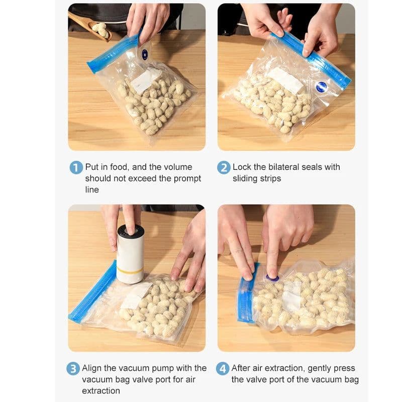 image-Mini Vacuum Sealer Portable USB Electric Air Pump Mini Fresh-Keeping Handheld Vacuum Sealing Machine Packaging Packer for Home