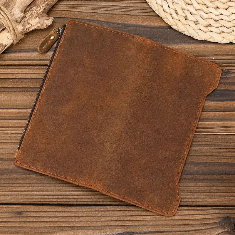 image-Genuine leather cash wallets vintage leather purse men women clip purse wallet luxury brand designer long wallet for male female