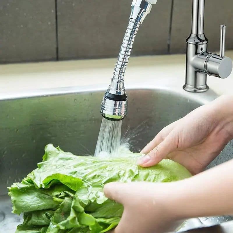image-360 Degree Adjustment Faucet Extension Tube Water Saving Nozzle Filter Kitchen Water Tap Water Saving for Sink Faucet Bathroom