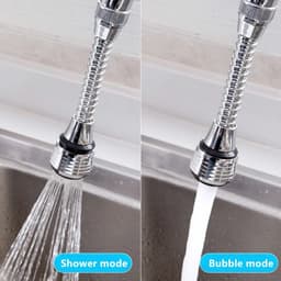 image-360 Degree Adjustment Faucet Extension Tube Water Saving Nozzle Filter Kitchen Water Tap Water Saving for Sink Faucet Bathroom