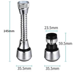 image-360 Degree Adjustment Faucet Extension Tube Water Saving Nozzle Filter Kitchen Water Tap Water Saving for Sink Faucet Bathroom